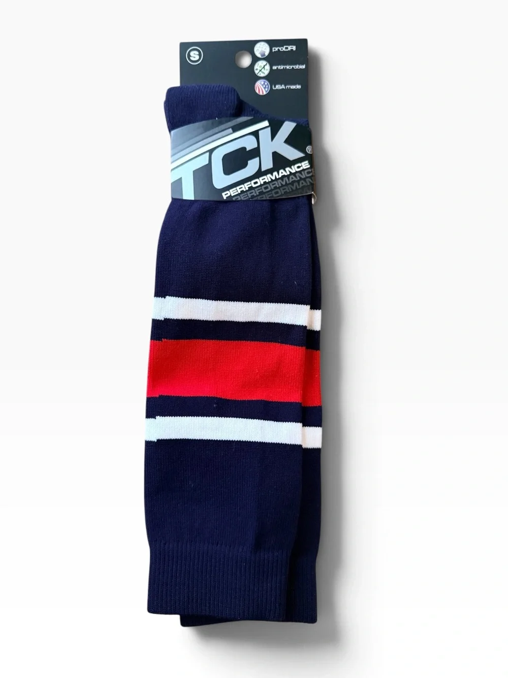 TCK Dugout Series OTC Baseball Softball Socks Navy White Scarlet Small NWT USA